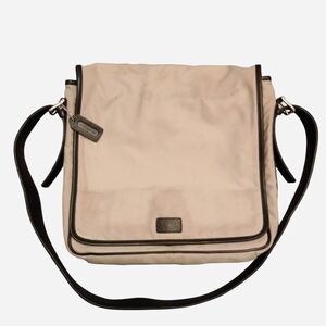 Coach Tan and Black Messenger Bag